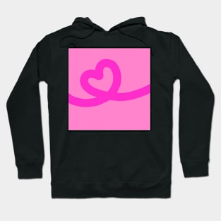 Heart on line pinkrose Hoodie